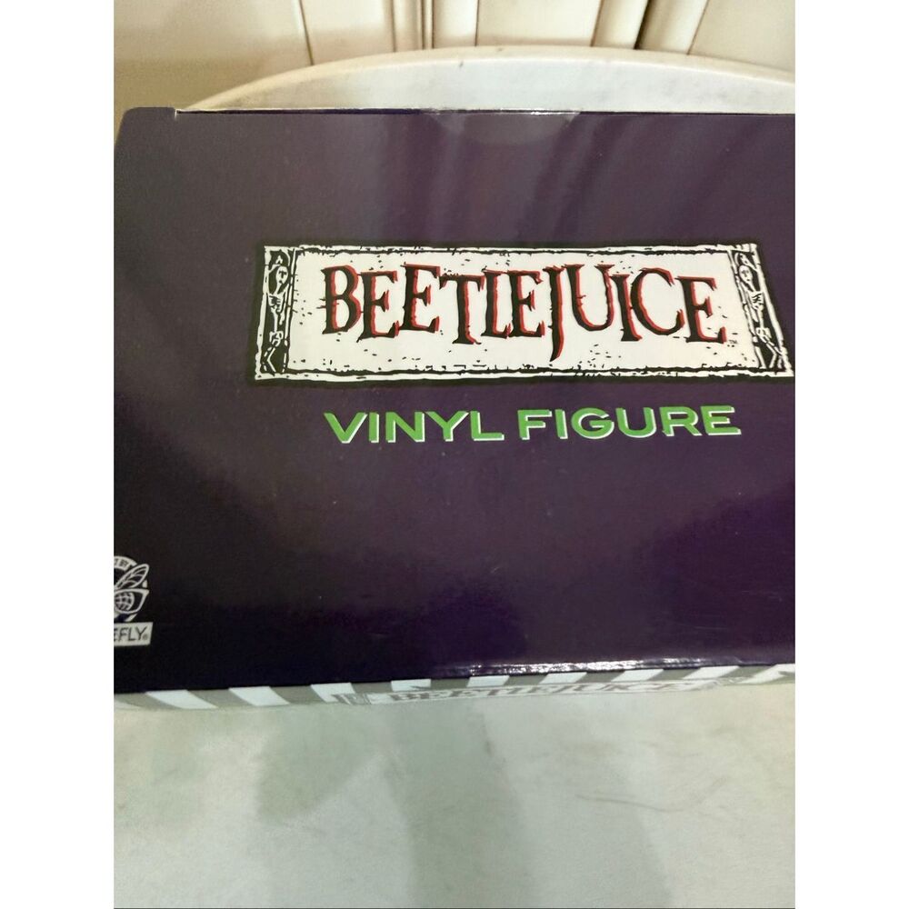Beetlejuice CultureFly Vinyl Action Figure Collectible Toy Black White NWOT - Picture 2 of 8